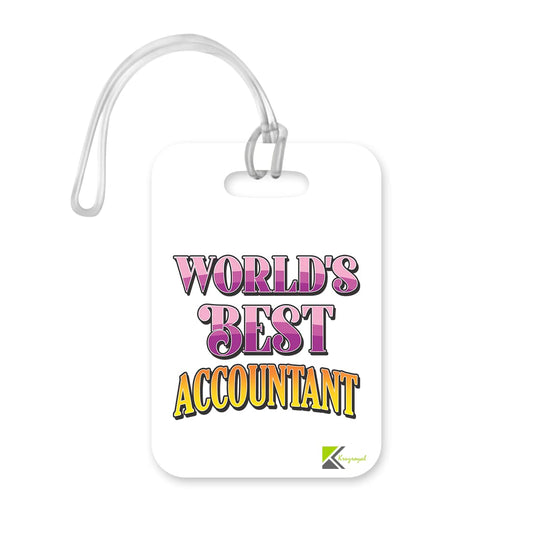 LT451 World's Best Accountant Novelty Funny Unique Designer Gift, Suitcase, Glossy Plastic Luggage Tag for Midwife