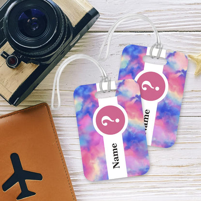 PLT296 Personalised Name : Any Name Novelty Funny Unique Designer Gift Glossy Plastic Suitcase Luggage Tag