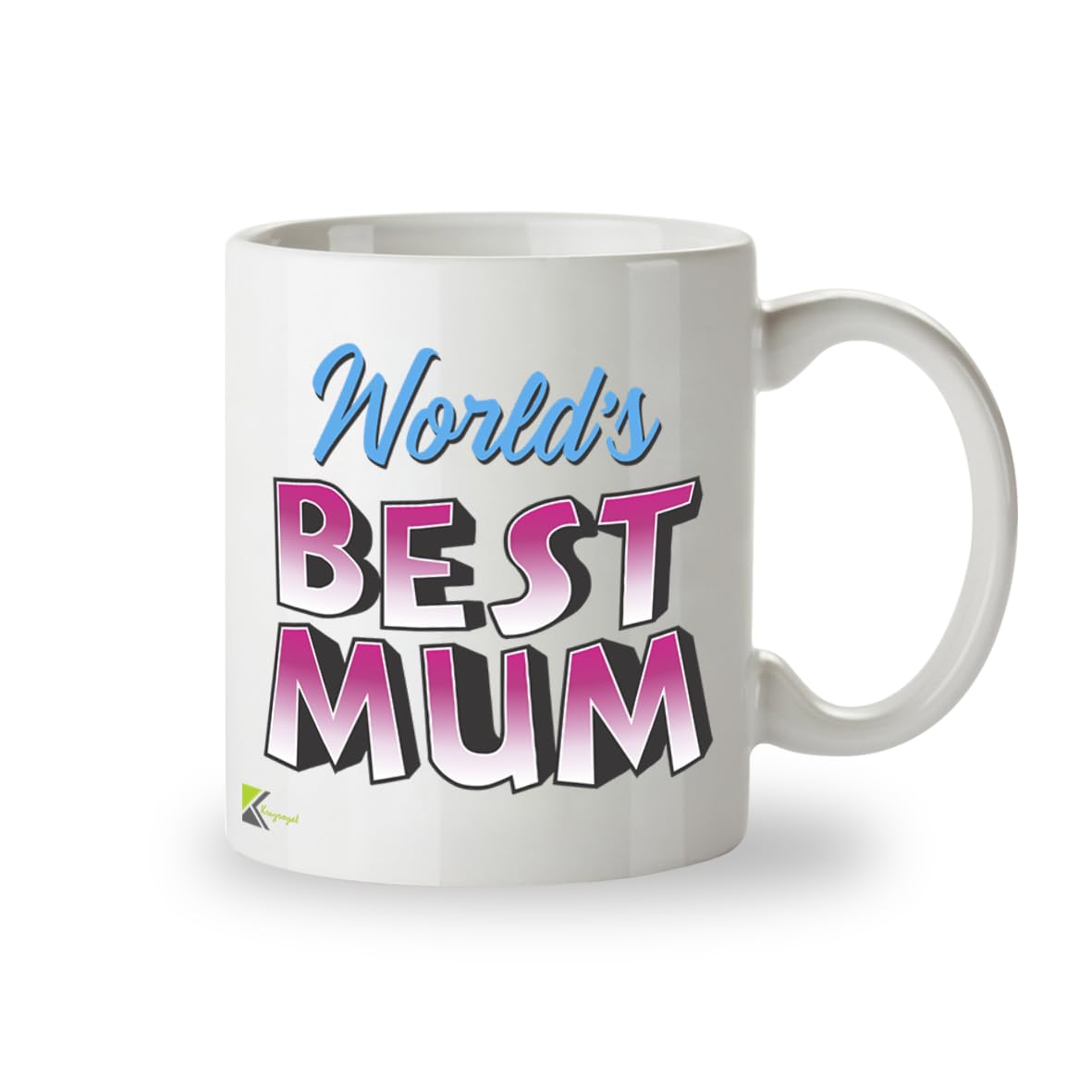 Kruzroyal DZ814 World's Best Mum Mug 11oz - Gifts for Mum from Daughter, Son - Funny Coffee Cup Present for Her Birthday, Mothers Day, Christmas