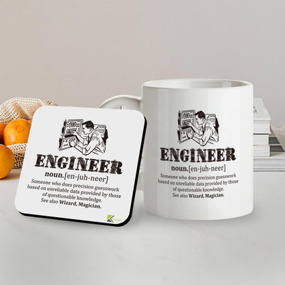 Kruzroyal SM014 Defination Engineer - 11OZ Mug & Matching Coaster Set