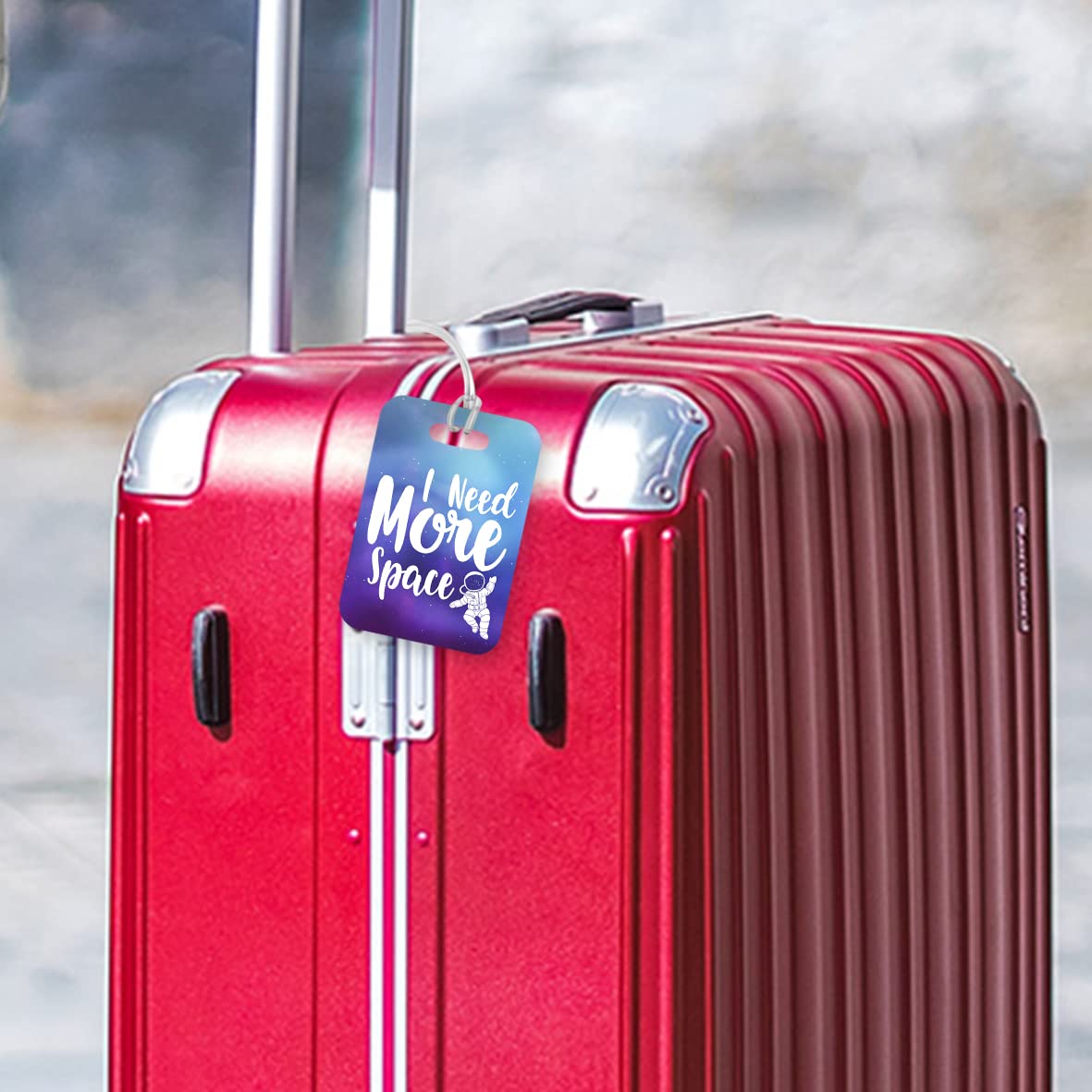 LT068 I Need More Space Novelty Funny Unique Designer Gift Glossy Plastic Suitcase Luggage Tag