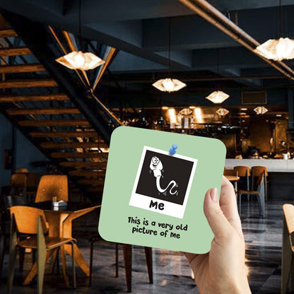 CS662 Me (Sperm) This is a Very Old Picture of me Novelty Funny Coffee Tea Drink Gift Glossy MDF Wooden Coaster