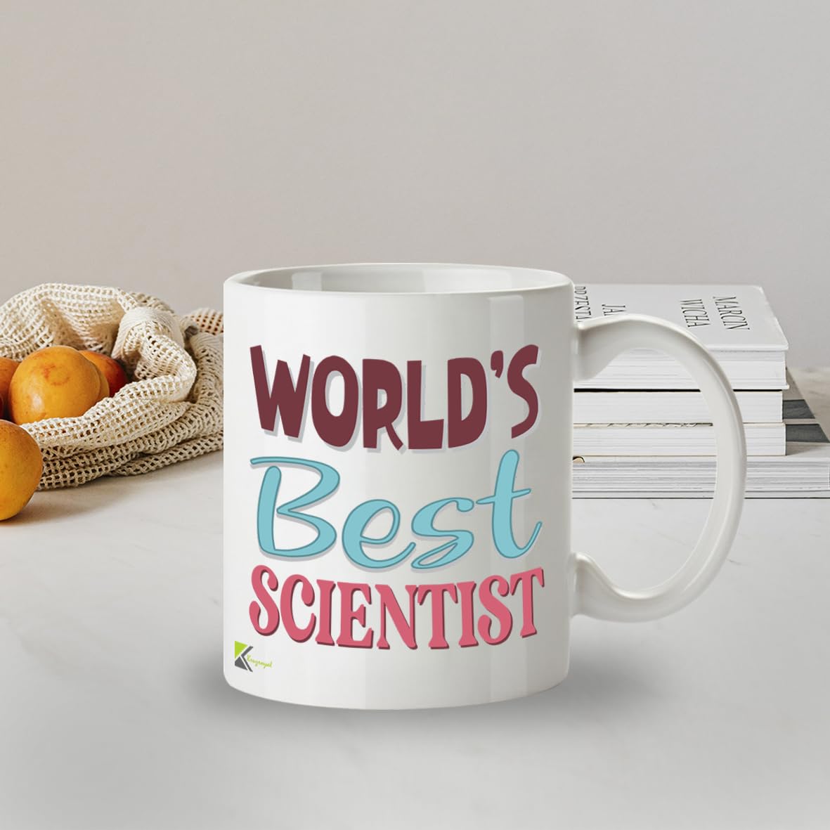 Kruzroyal DZ856 World's Best Scientist Mug 11oz - White Ceramic Cup for Researcher, Chemist - Ideal Birthday, Graduation Present