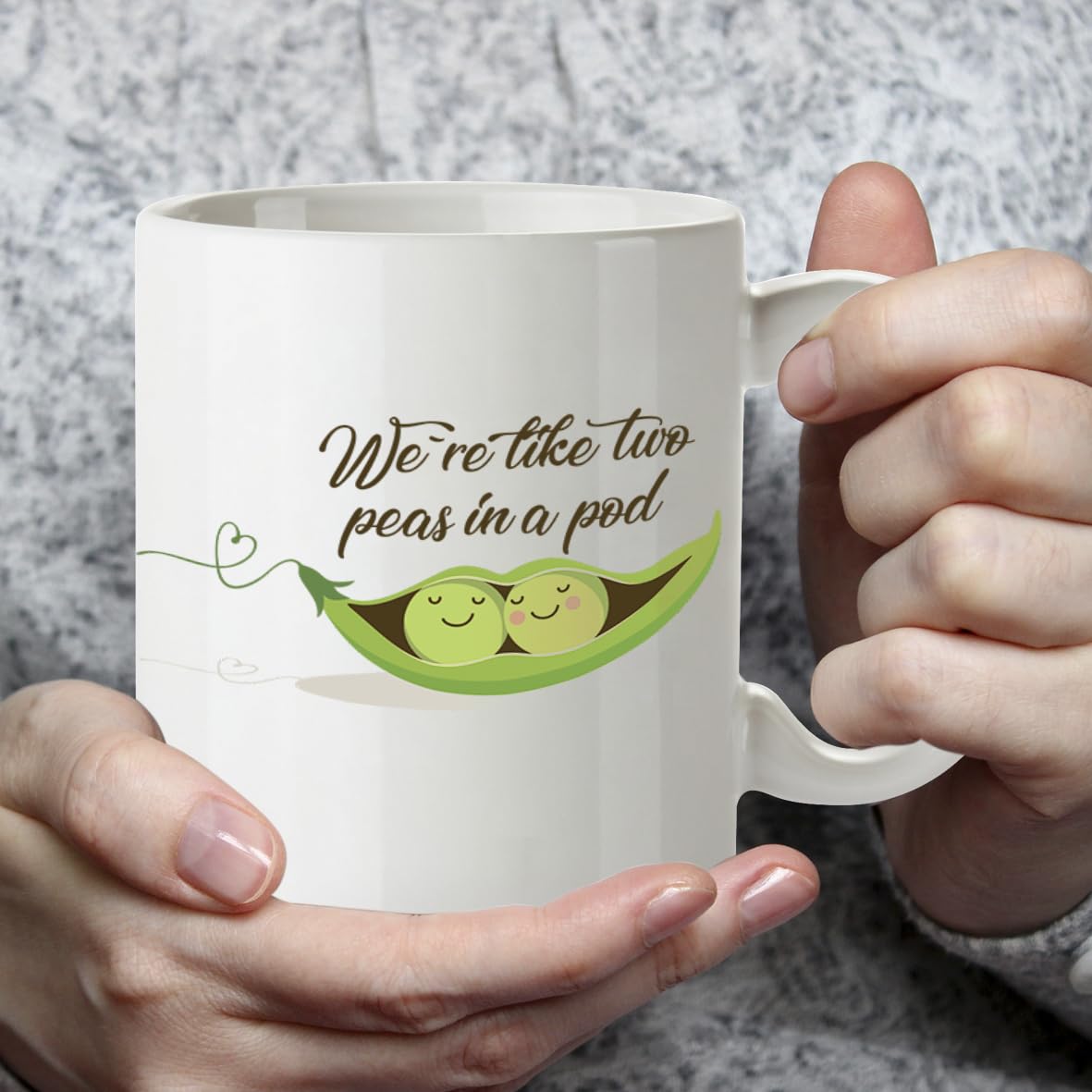 We're Like Two peas in a pod Funny Novelty Great Gift Idea Coffee Tea Mug | Gift for Best Friend Partner Couple | Romantic Anniversary Valentine - Funny Mug for Him, Her, Boyfriend or Wife