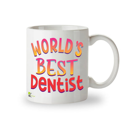 Kruzroyal DZ859 World's Best Dentist Mug 11oz - White Ceramic Cup for Hygienist, Dental Student - Funny Birthday, Graduation, Thank You Present