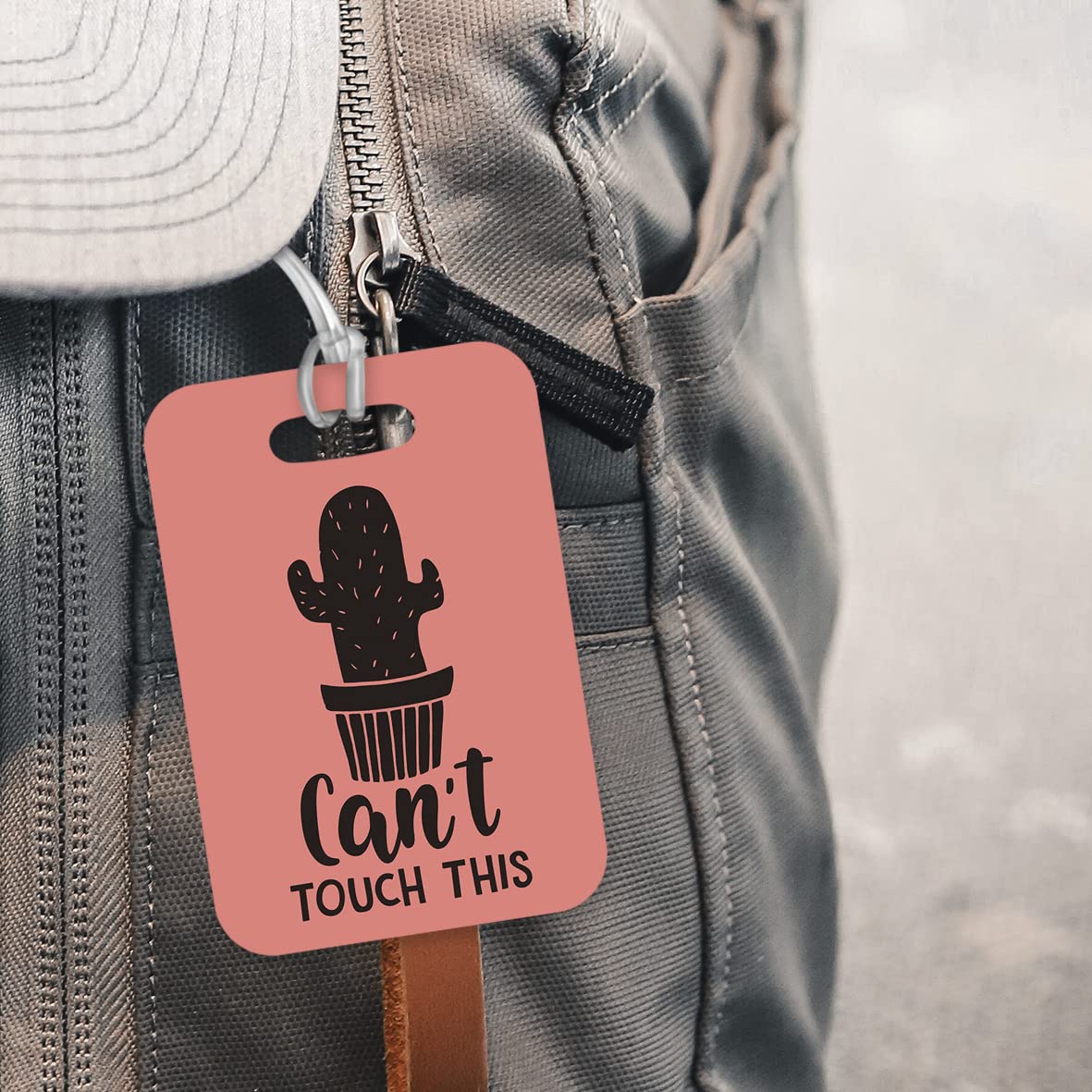 LT039 Can't Touch This Novelty Funny Unique Designer Gift Glossy Plastic Suitcase Luggage Tag