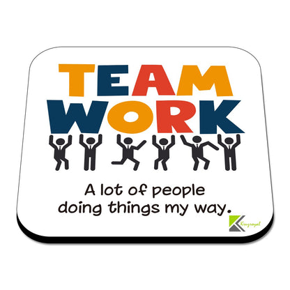 CS516 Team Work : A lot of People Things My Way Novelty Funny Coffee Tea Drink Gift Glossy MDF Wooden Coaster