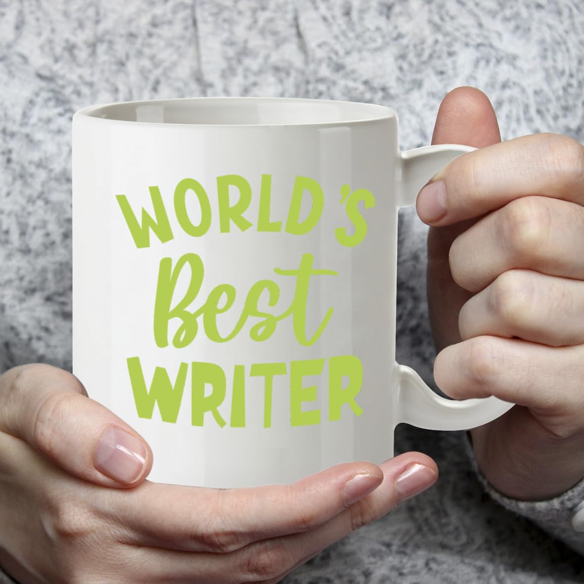 Kruzroyal DZ821 World's Best Writer Mug 11oz - White Ceramic Coffee & Tea Cup for Authors, Novelists - Unique Gift for Him or Her
