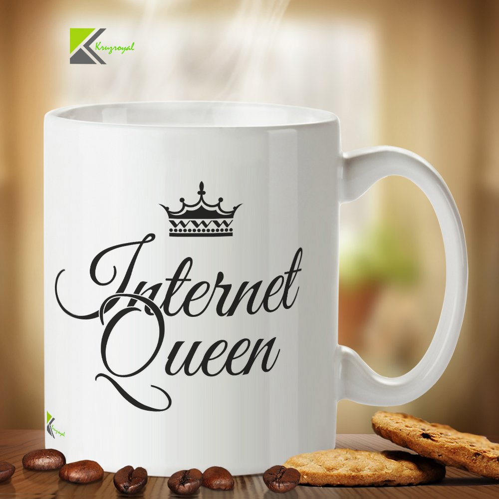 Kruzroyal DZ313 Internet Queen Funny Novelty Great Gift Idea Coffee Tea Mug