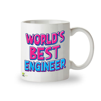 Kruzroyal DZ802 World's Best Engineer Mug - Funny Novelty Coffee Cup for Men Women - Thank You, Birthday, Gift for Engineering Student, Graduate, Professional