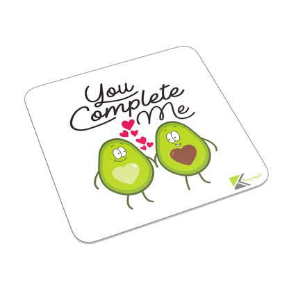 FM059 You Complete Me Novelty Funny Idea Glossy Metal Square Fridge Magnet