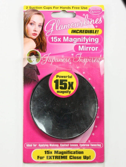 Magnifying Mirror 15x Magnification Close Eye Makeup Cosmetic Eyebrow Suction