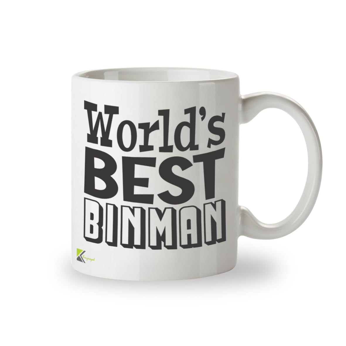 Kruzroyal DZ831 World's Best Binman Mug 11oz - White Ceramic Coffee & Tea Cup for Refuse Collector - Funny Birthday, Thank You Present for Dad, Husband