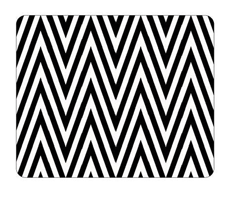Black Chevron Pattern Design Mousemat/Pad Anti Slip Computer PC Mouse Mat Thick Rubber Quality Soft Comfort Feel Finish