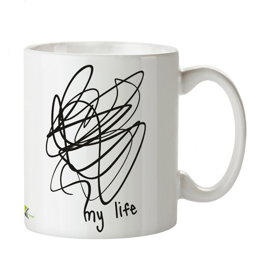 Kruzroyal DZ206 My Life Funny Novelty Great Gift Idea Coffee Tea Mug