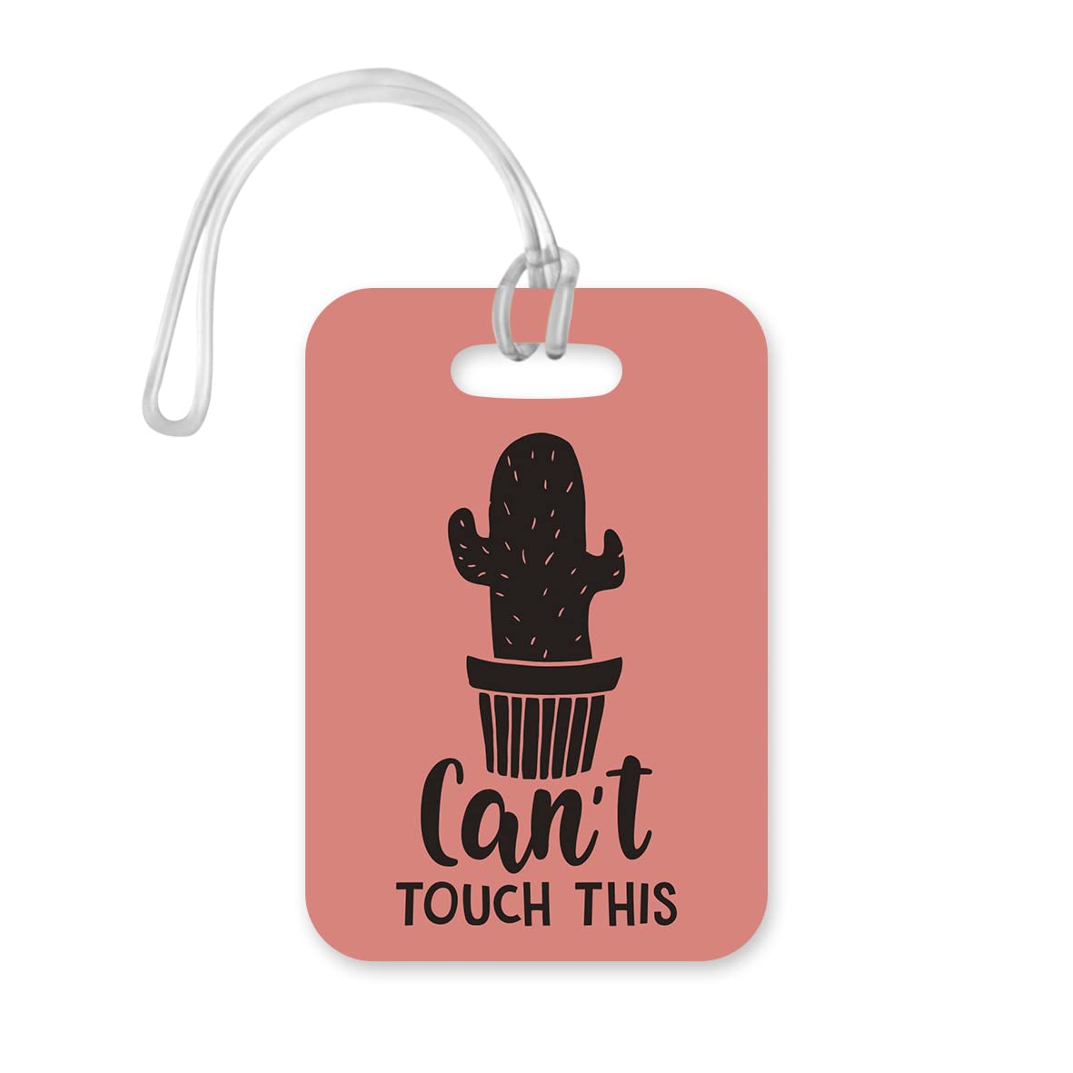 LT039 Can't Touch This Novelty Funny Unique Designer Gift Glossy Plastic Suitcase Luggage Tag