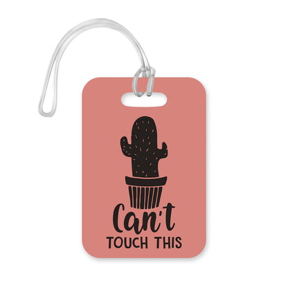 LT039 Can't Touch This Novelty Funny Unique Designer Gift Glossy Plastic Suitcase Luggage Tag