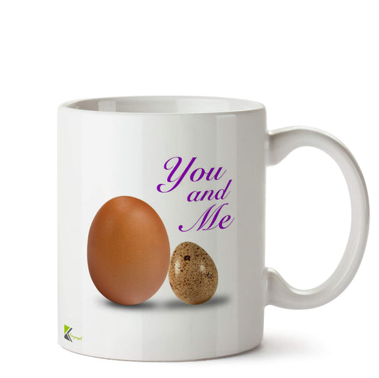 Kruzroyal DZ797 You and Me Funny Novelty Great Gift Idea Coffee Tea Ceramic Mug