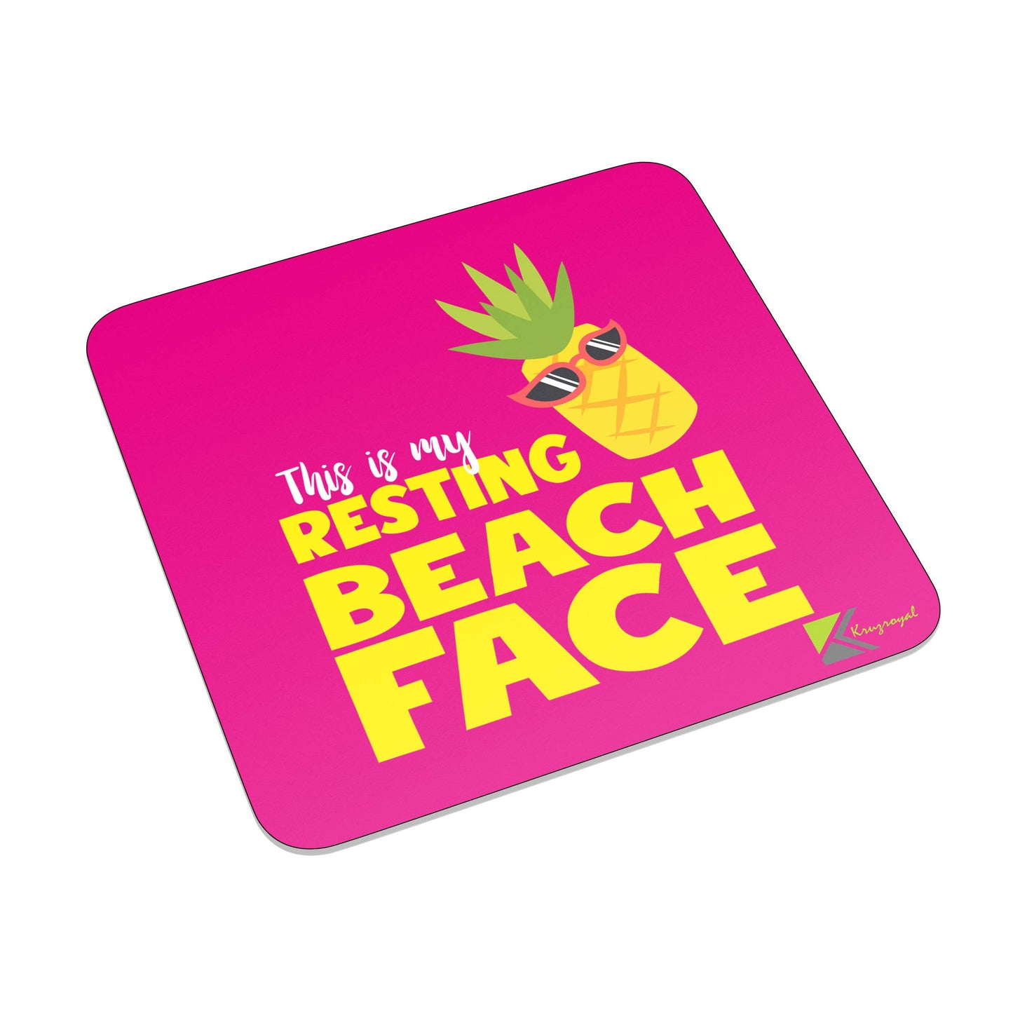 FM045 This is my resting beach face Novelty Funny Idea Glossy Metal Square Fridge Magnet