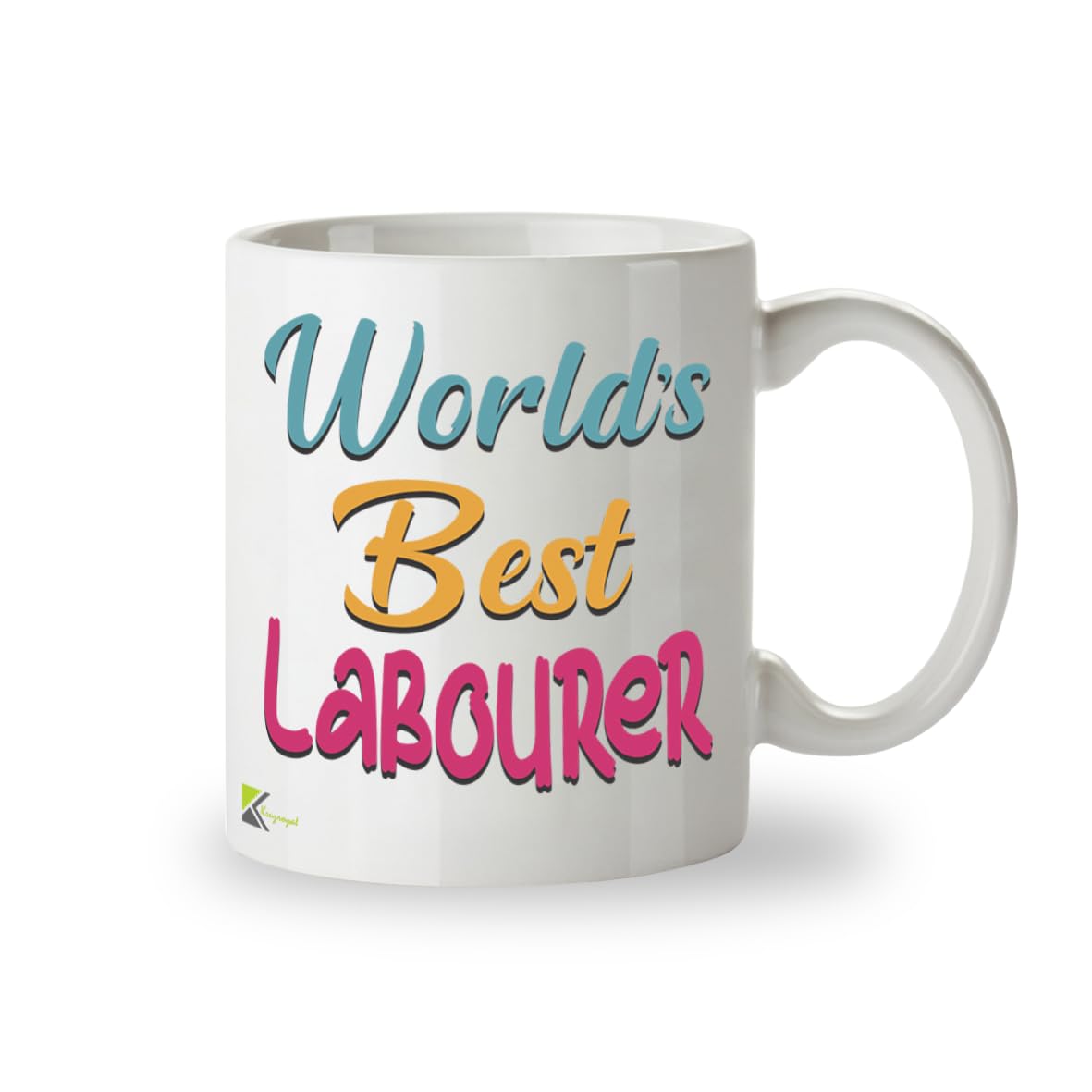 Kruzroyal DZ873 World's Best Labourer Mug 11oz - White Ceramic Cup for Builder, Construction Worker - Funny Birthday, Father's Day, Thank You Present