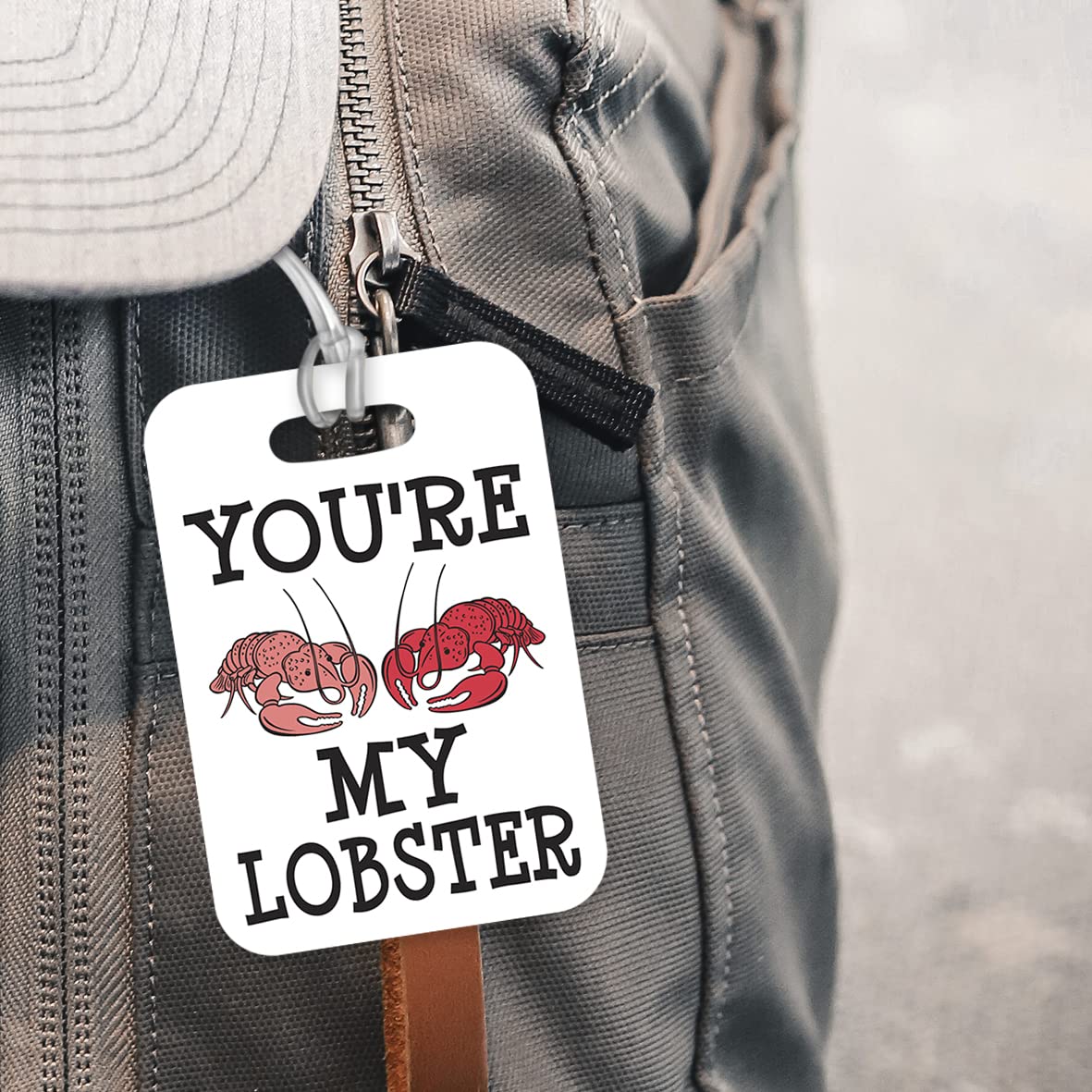 LT119 You're My Lobster Novelty Funny Unique Designer Gift Glossy Plastic Suitcase Luggage Tag