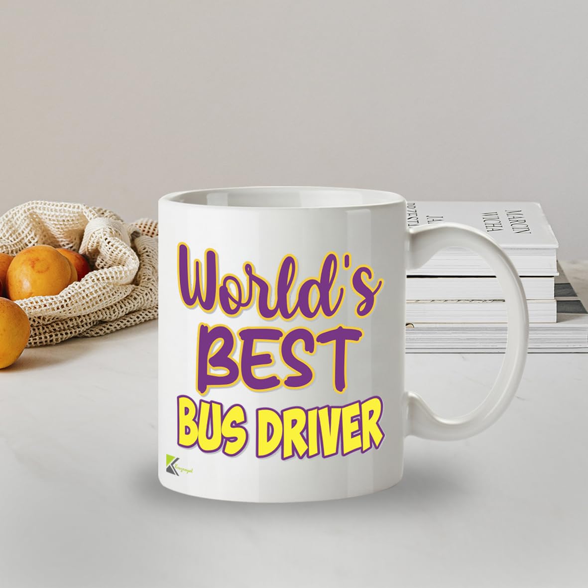 Kruzroyal DZ878 World's Best Bus Driver Mug 11oz - White Ceramic Cup for Coach Operator - Funny Birthday, Thank You, Leaving Present
