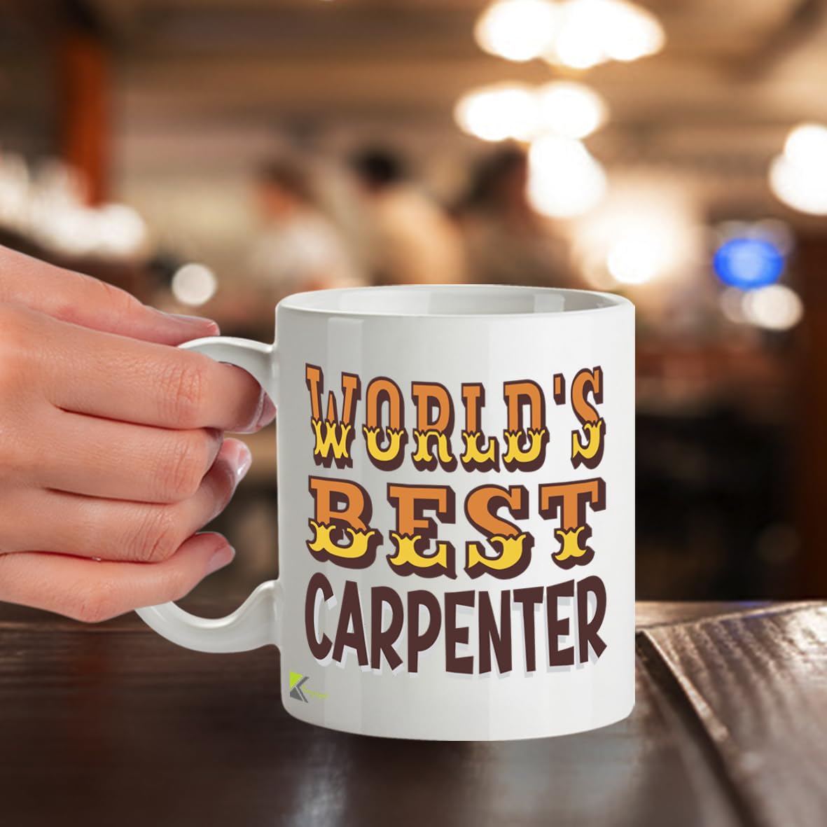 Kruzroyal DZ803 World's Best Carpenter Coffee Mug 11oz - Gifts for Carpenters Men Dad - Funny Woodworking & Handyman Novelty Cup for Birthday Christmas Fathers Day 11OZ