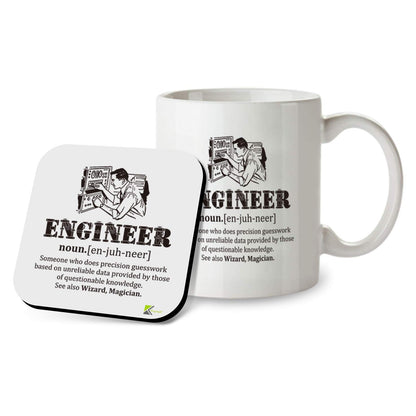Kruzroyal SM014 Defination Engineer - 11OZ Mug & Matching Coaster Set
