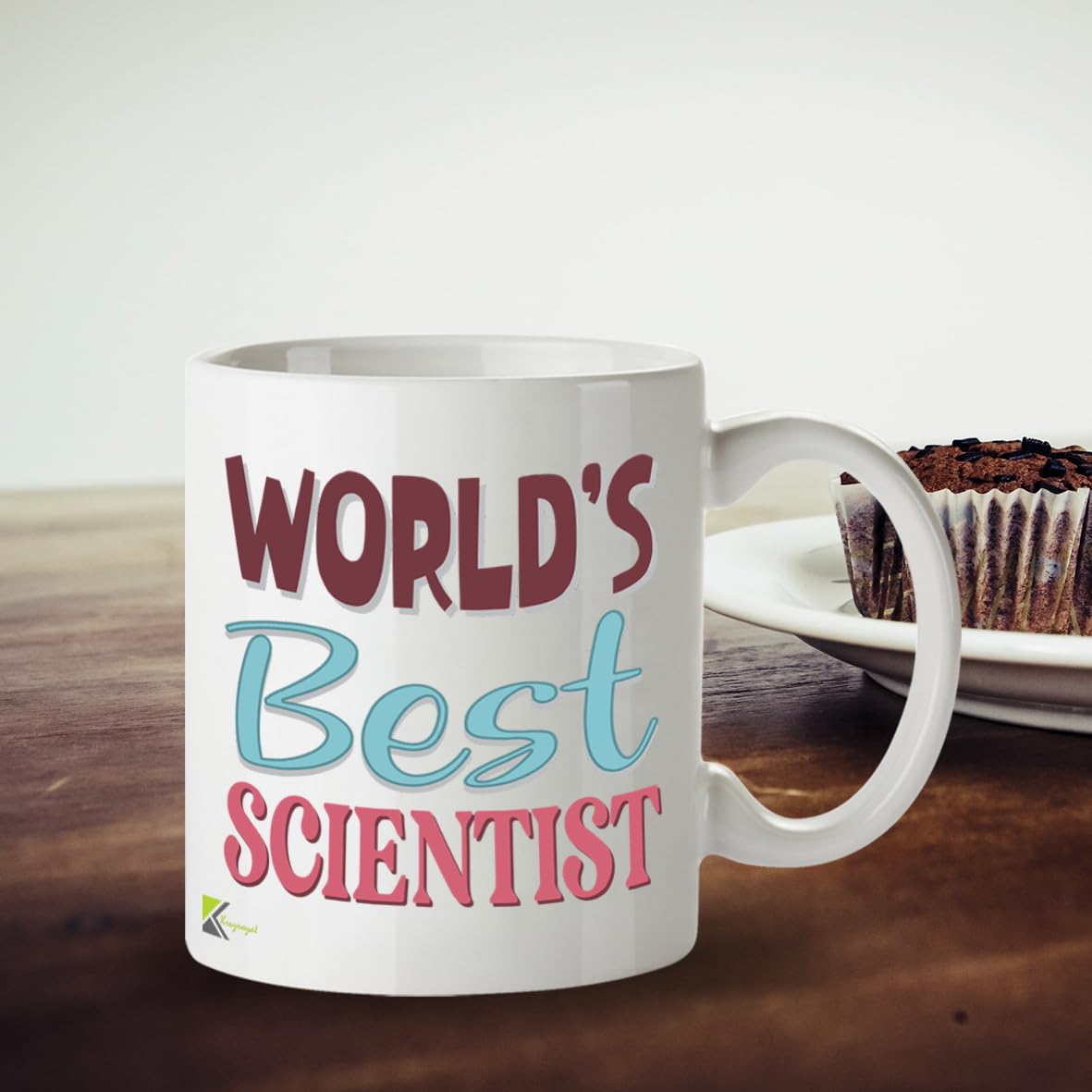 Kruzroyal DZ856 World's Best Scientist Mug 11oz - White Ceramic Cup for Researcher, Chemist - Ideal Birthday, Graduation Present