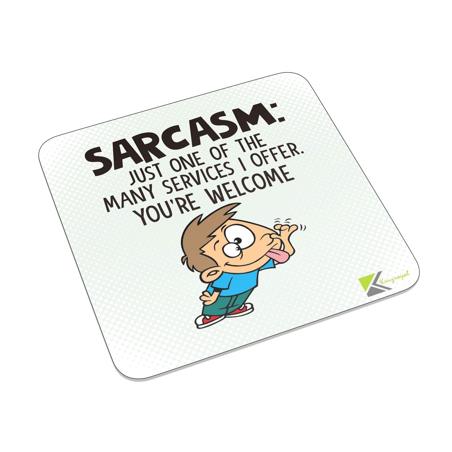 FM097 Sarcasm: Just one of the many services i offer. You're Welcome Novelty Funny Idea Glossy Metal Square Fridge Magnet