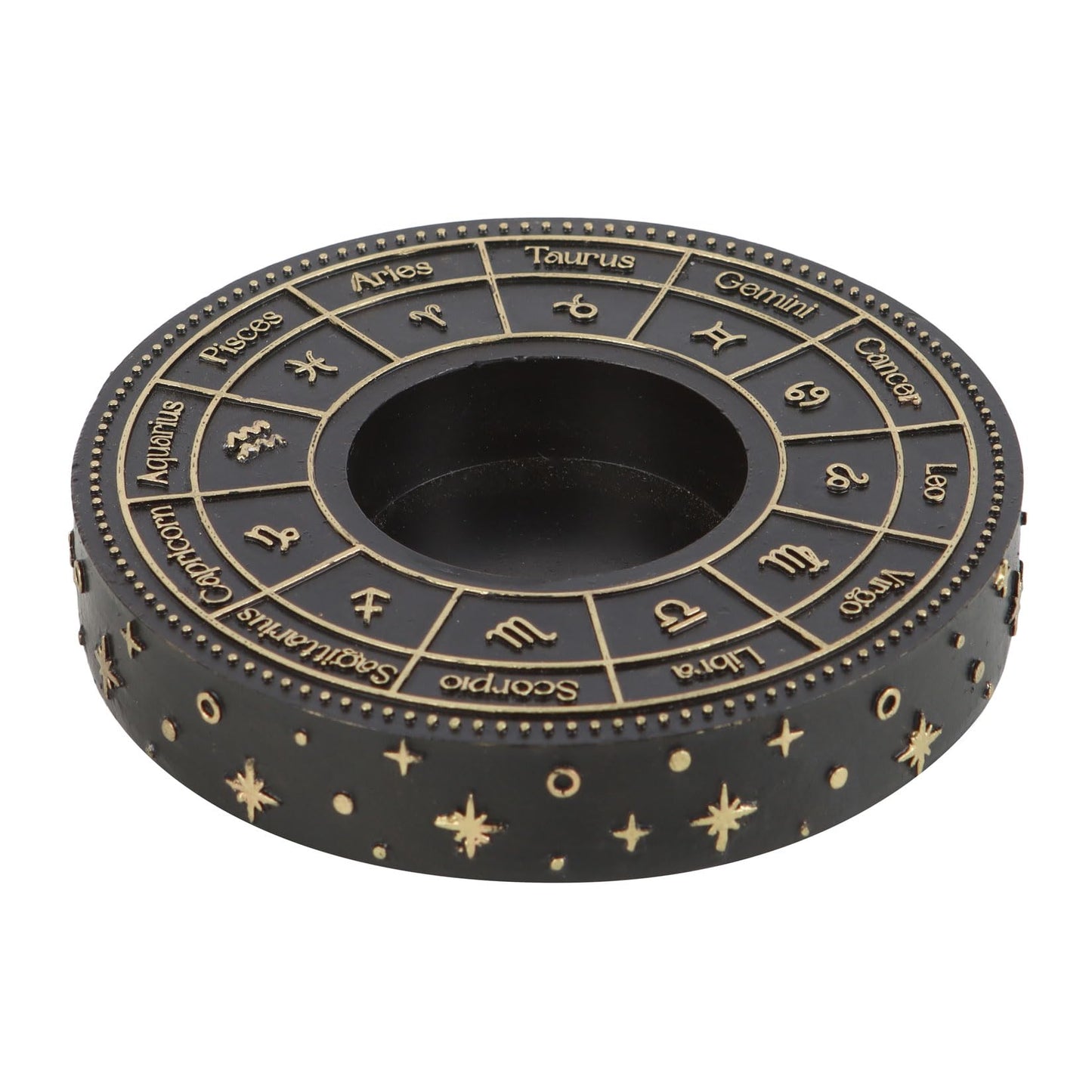Astrology Wheel Tealight Candle Holder - Handcrafted Metal Stand with Zodiac Signs, Ideal for Home Decor and Spiritual Ambiance, Zodiac Gift for Astrology Enthusiasts