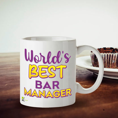 Kruzroyal DZ895 World's Best Bar Manager 11OZ Tea/Coffee Mug Cup - Unique Coffee Cup and Gift Ideas, Bar Manager's Mug