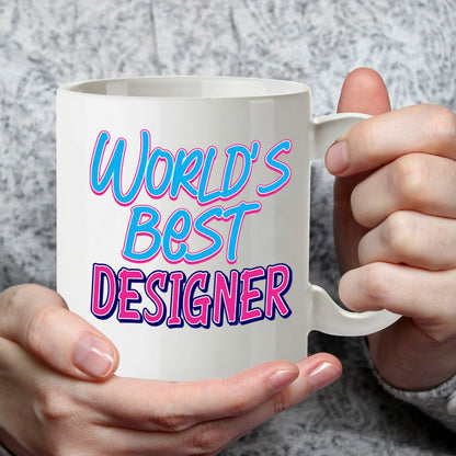 Kruzroyal DZ869 World's Best Designer Mug 11oz - White Ceramic Cup for Graphic, Web, UI/UX Designer - Funny Birthday, Leaving, Thank You Present