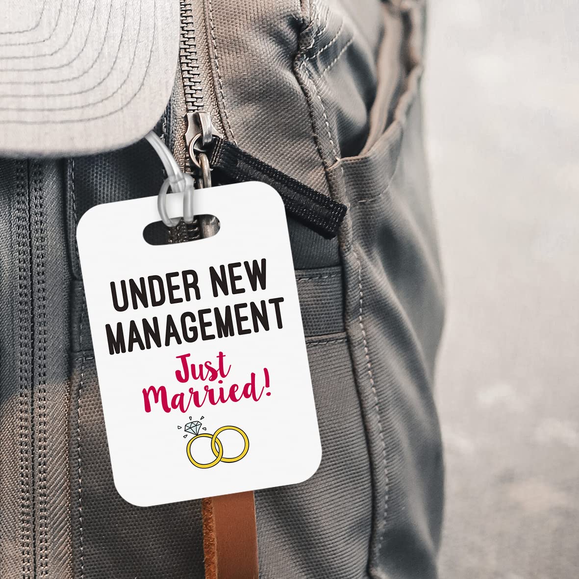 LT056 Under New Management Just Married! Novelty Funny Unique Designer Gift Glossy Plastic Suitcase Luggage Tag