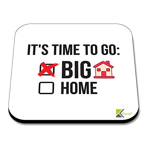 CS216 It's time to go : homeNovelty Funny Coffee Tea Drink Gift Glossy MDF Wooden Coaster