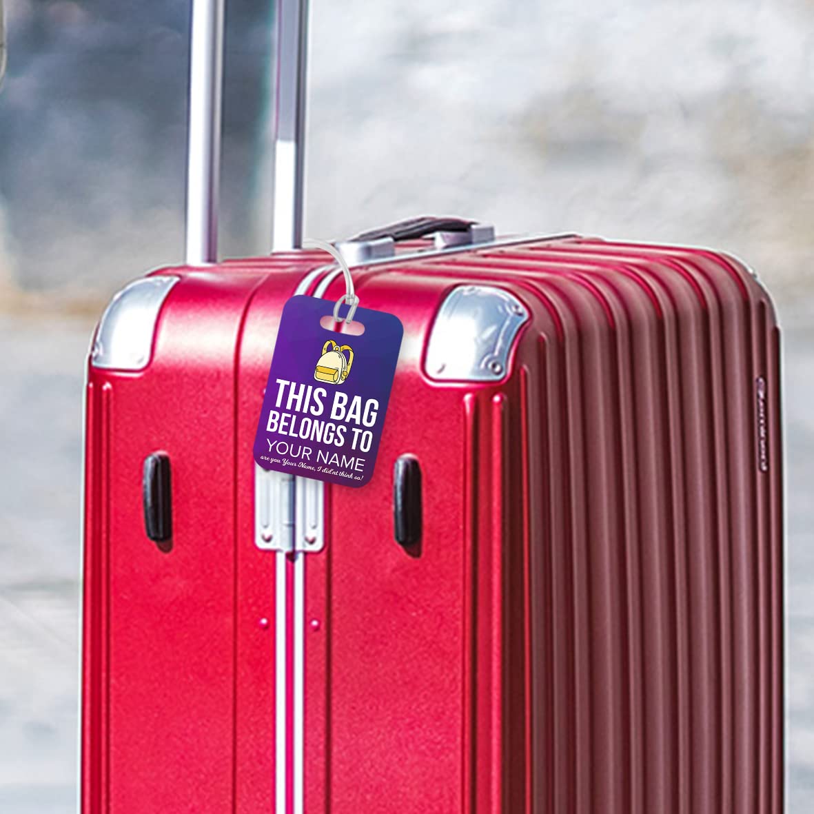PLT292 Personalised Name This Bag Belongs "Your Name" are You "Your Name", I Didn't Think so Novelty Funny Unique Designer Gift Glossy Plastic Suitcase Luggage Tag