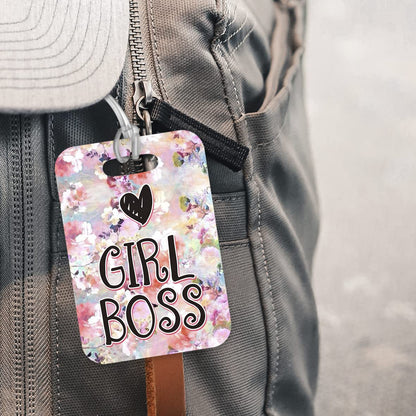 LT217 Girl BOSS Novelty Funny Unique Designer Gift Glossy Plastic Suitcase Luggage Tag