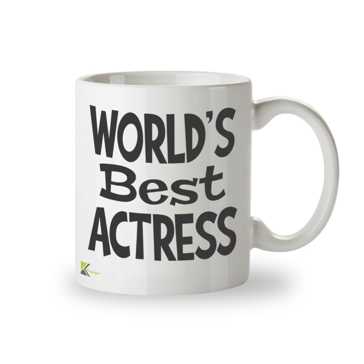 Kruzroyal DZ827 World's Best Actress Mug 11oz - White Ceramic Coffee & Tea Cup for Actors, Drama Students - Ideal Birthday, Good Luck Present