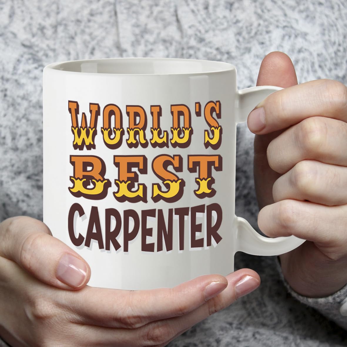 Kruzroyal DZ803 World's Best Carpenter Coffee Mug 11oz - Gifts for Carpenters Men Dad - Funny Woodworking & Handyman Novelty Cup for Birthday Christmas Fathers Day 11OZ
