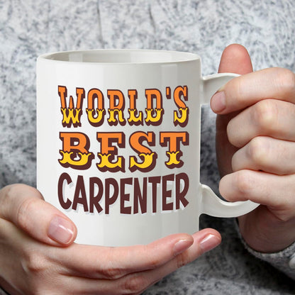 Kruzroyal DZ803 World's Best Carpenter Coffee Mug 11oz - Gifts for Carpenters Men Dad - Funny Woodworking & Handyman Novelty Cup for Birthday Christmas Fathers Day 11OZ