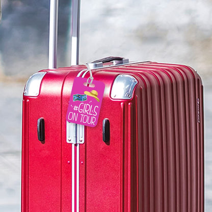 LT082 Girls on Tour Novelty Funny Unique Designer Gift Glossy Plastic Suitcase Luggage Tag