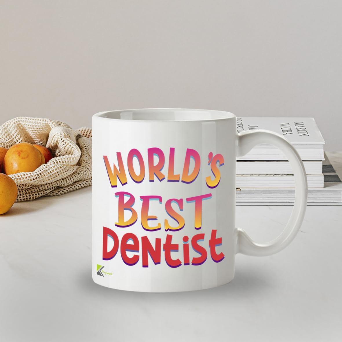 Kruzroyal DZ859 World's Best Dentist Mug 11oz - White Ceramic Cup for Hygienist, Dental Student - Funny Birthday, Graduation, Thank You Present
