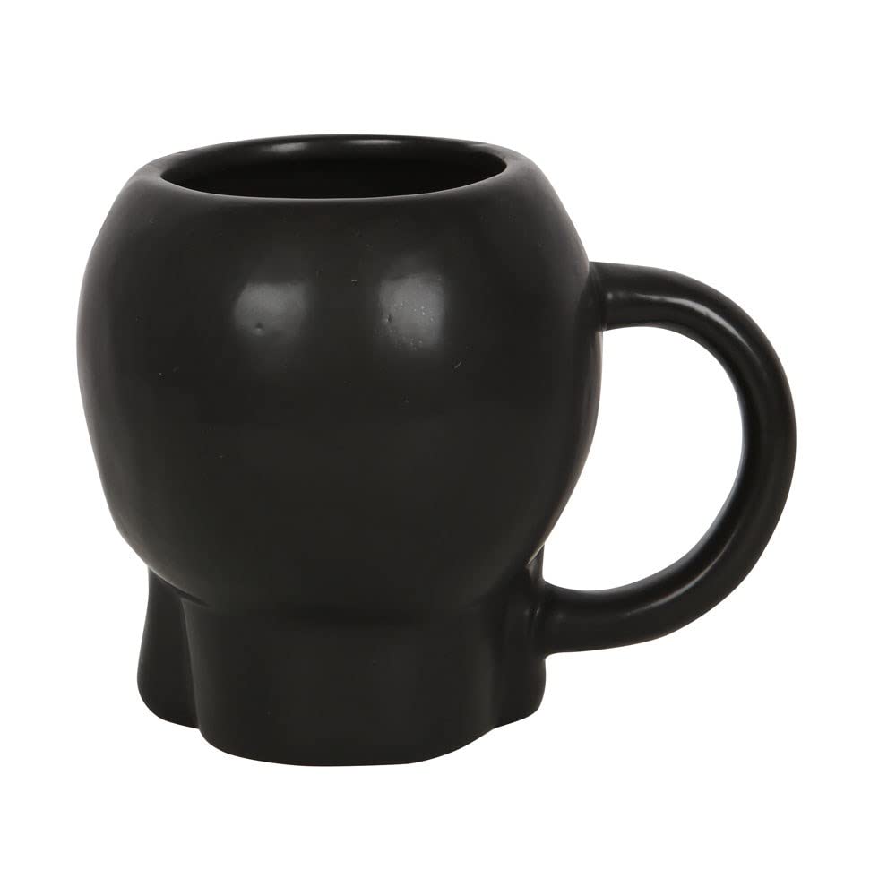 Chic Matte White Skull Mug - 14cm x 16.3cm (1 Pc.) - Features Large Rounded Handle & Skull Shaped, 500ml Capacity - Perfect Halloween Gathering Accessory or Addition to a Skull-Themed Collection