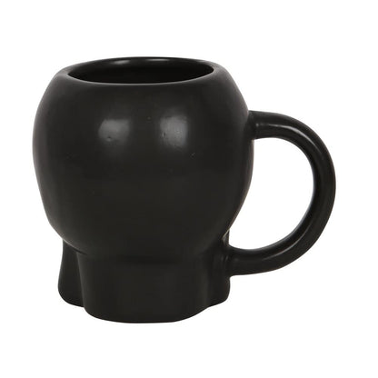 Chic Matte White Skull Mug - 14cm x 16.3cm (1 Pc.) - Features Large Rounded Handle & Skull Shaped, 500ml Capacity - Perfect Halloween Gathering Accessory or Addition to a Skull-Themed Collection