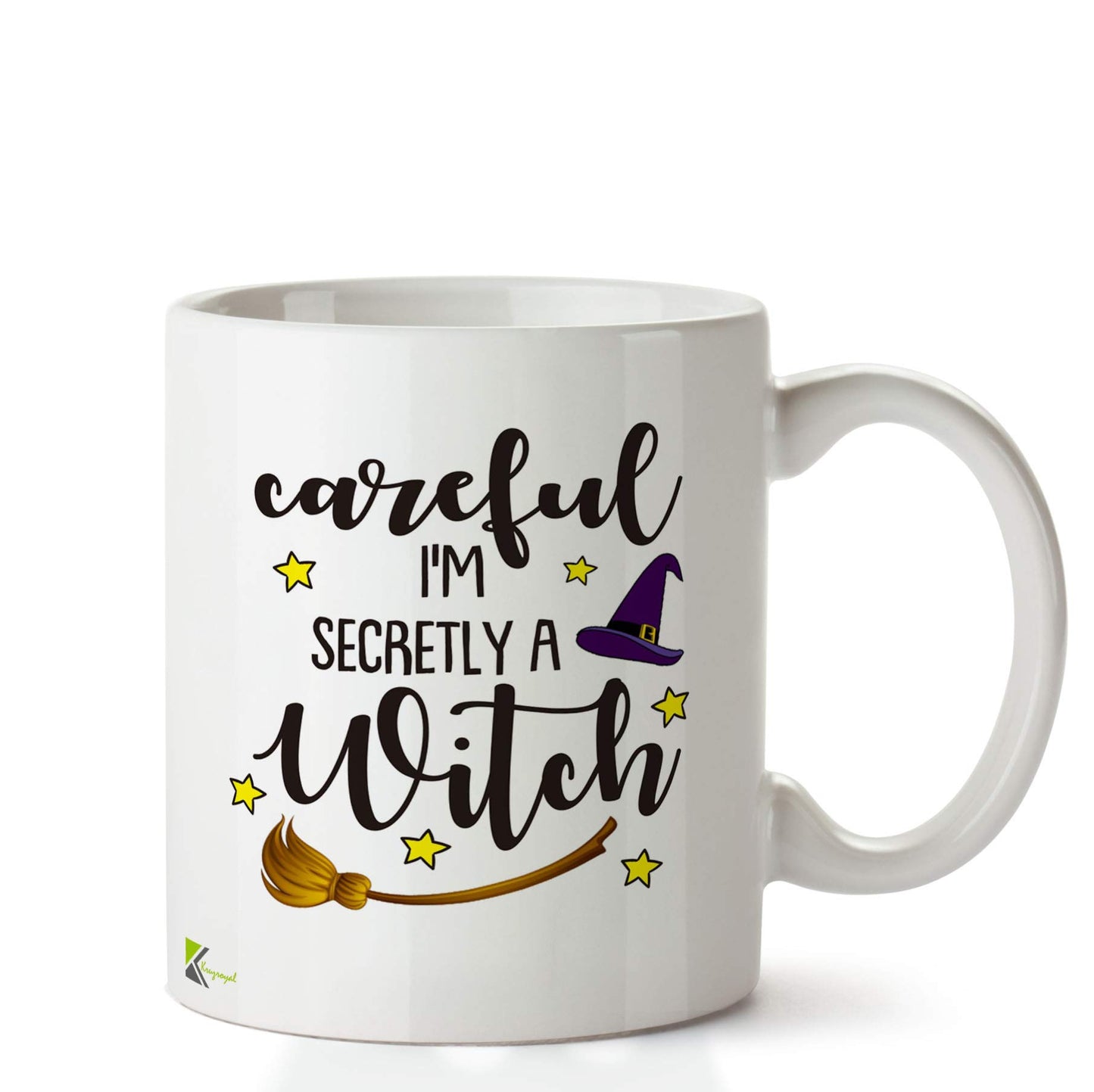 Kruzroyal DZ665 Careful I'm Secretly a Witch Funny Novelty Great Gift Idea Coffee Tea Ceramic Mug