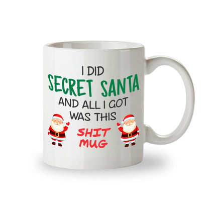 Kruzroyal Funny Secret Santa Mug, Novelty Coffee Cup, Office Gag Gift for Work Colleague