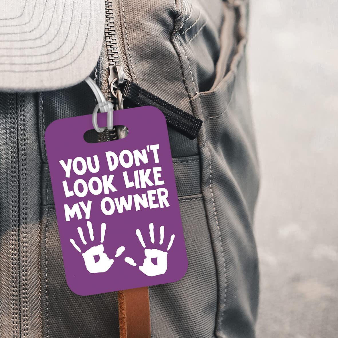 LT040 You Don't Look Like My Owner Novelty Funny Unique Designer Gift Glossy Plastic Suitcase Luggage Tag
