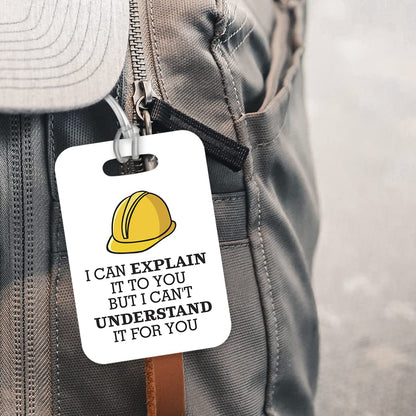 LT154 I Can Explain It to You But I Can't Understand It for You Novelty Funny Unique Designer Gift Glossy Plastic Suitcase Luggage Tag