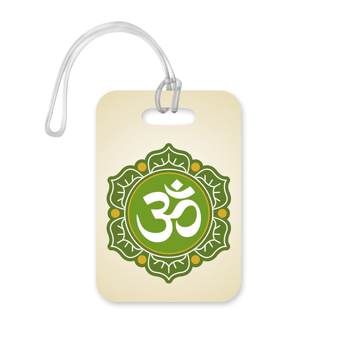 LT197 Ohm Peace Yoga Hindu Novelty Funny Unique Designer Gift Glossy Plastic Suitcase Luggage Tag