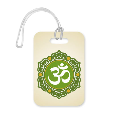 LT197 Ohm Peace Yoga Hindu Novelty Funny Unique Designer Gift Glossy Plastic Suitcase Luggage Tag
